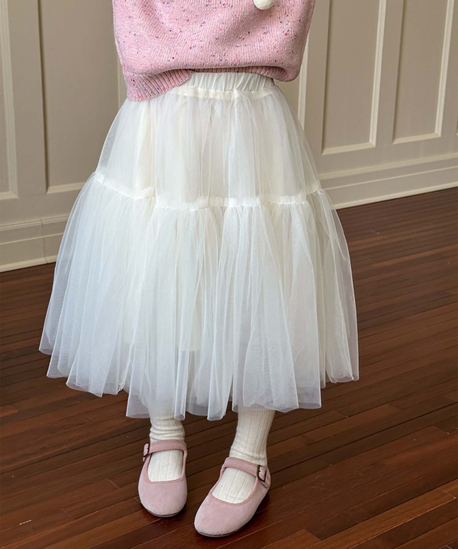 Юбка из тюля Aimoha Kids, white — фото 2