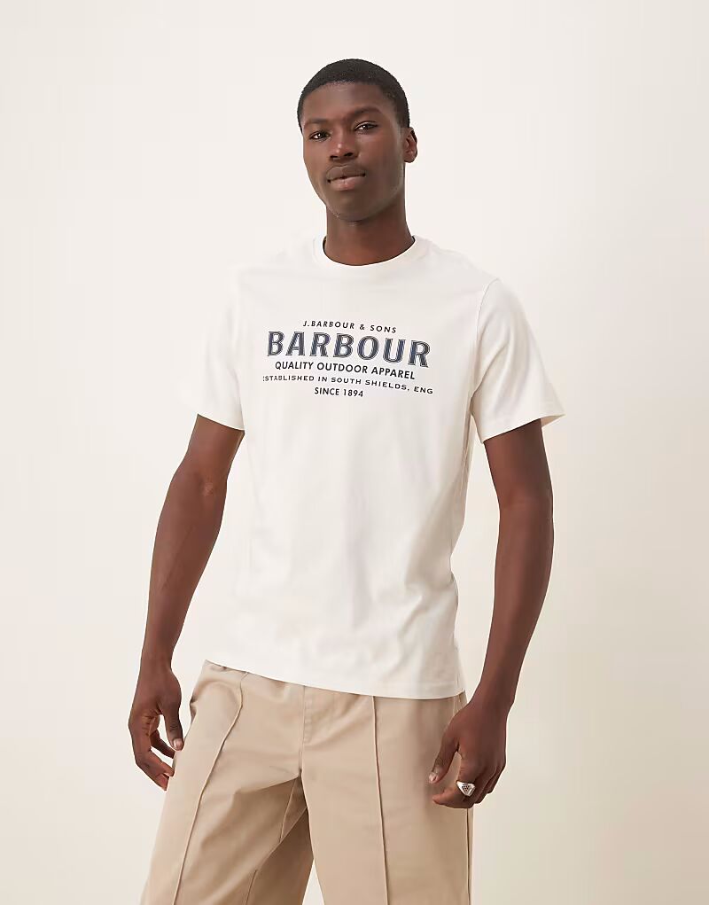 

Футболка с логотипом Barbour Moorside белого цвета