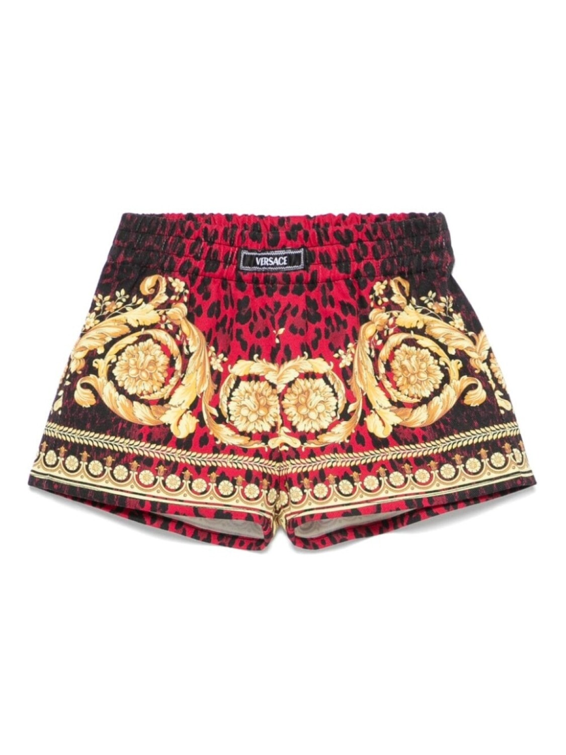 

Versace Kids шорты с принтом Barocco, желтый
