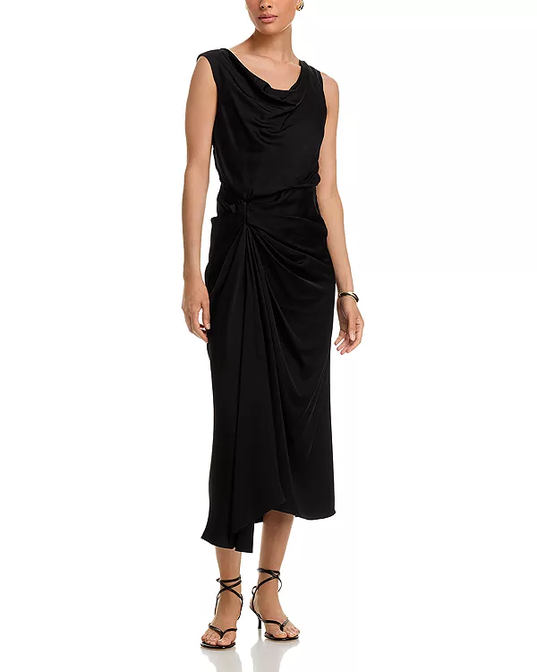 

Платье Дары с драпировкой A.L.C., черный