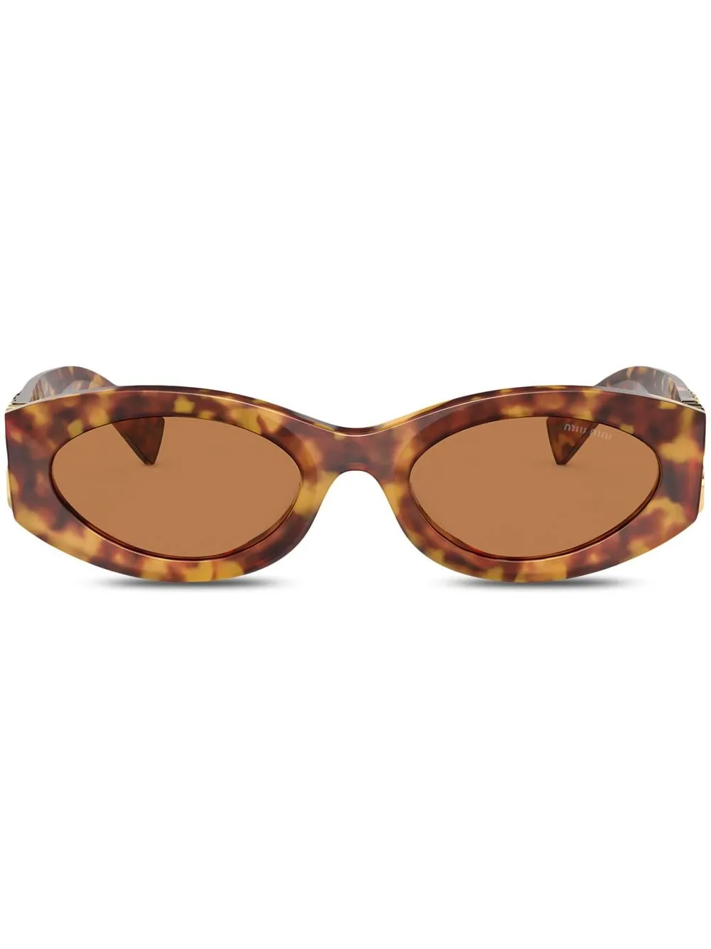 

Солнцезащитные очки в оправе 'кошачий глаз' Miu Miu Eyewear, коричневый