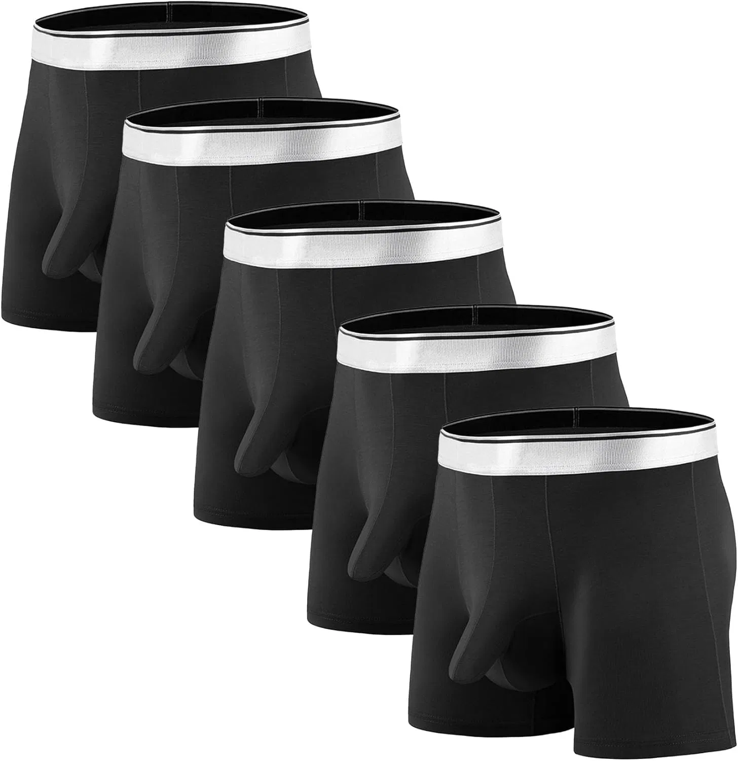 Боксеры дышащие, Черный, 5 шт