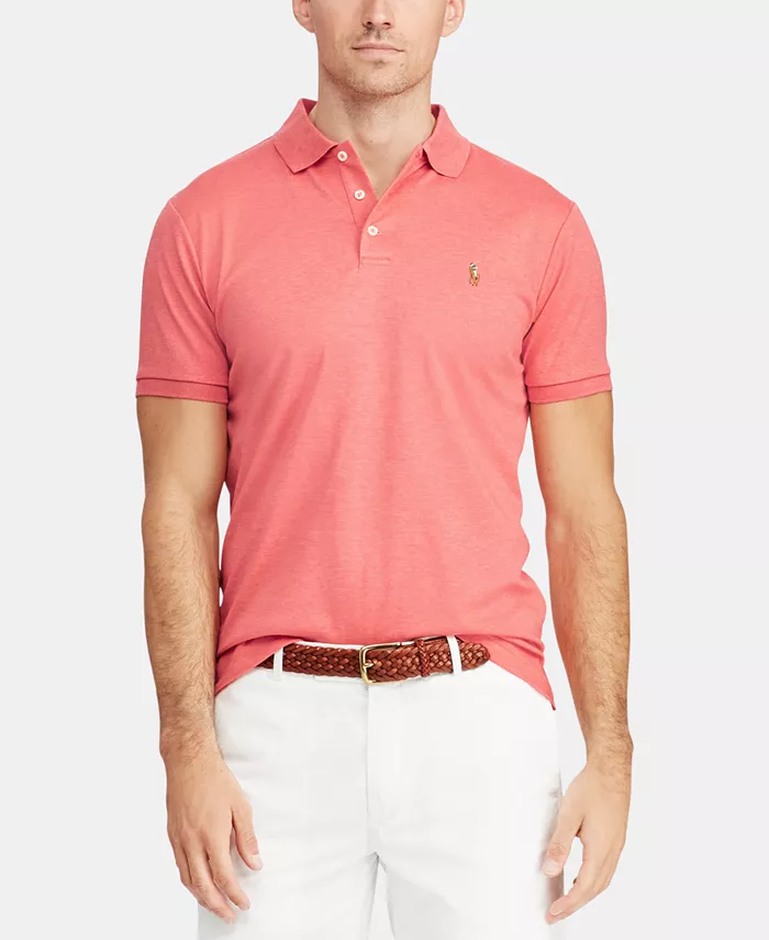 

Мужская поло из мягкого хлопка Custom Slim Fit Polo Ralph Lauren, розовый