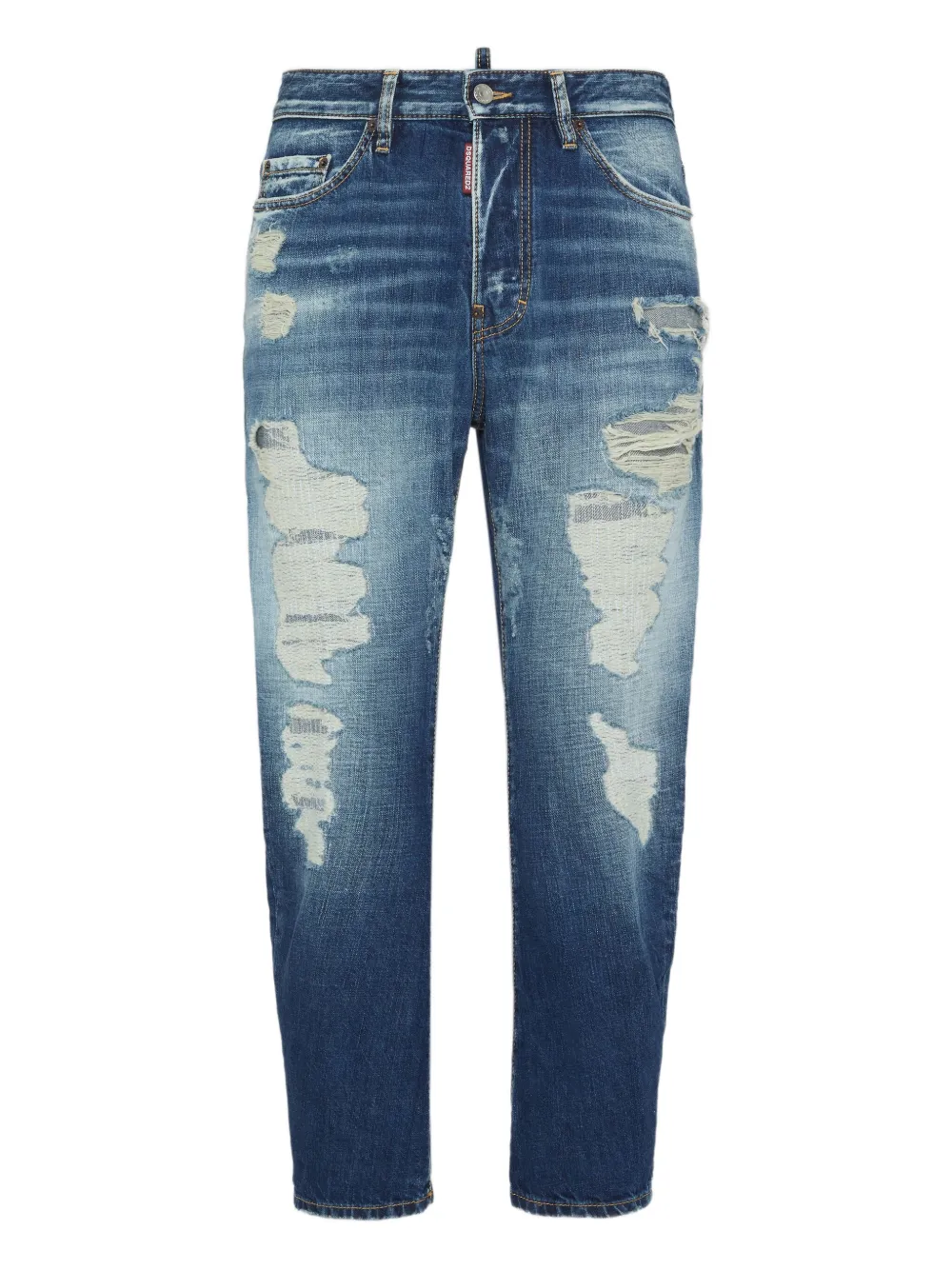 

Зауженные джинсы с эффектом потертости DSQUARED2, синий