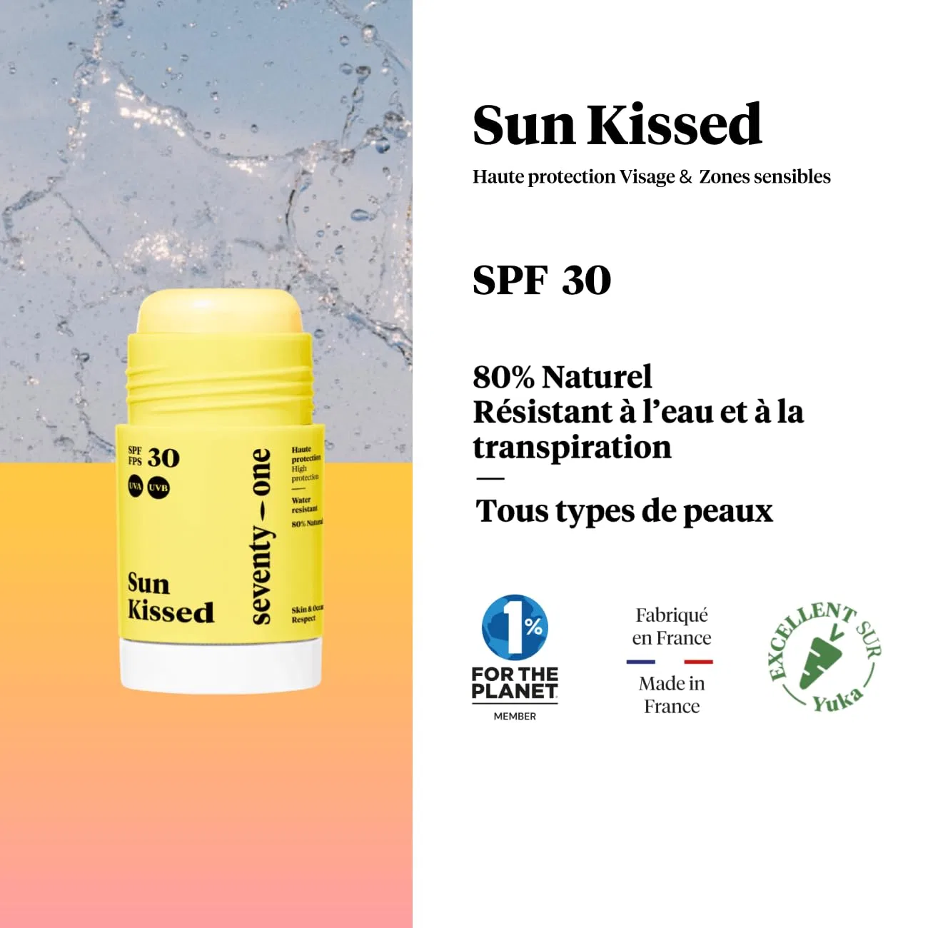 Солнцезащитный стик для лица SPF 30 «Sun Kissed» от SeventyOne Percent Seventyone Percent — фото 3