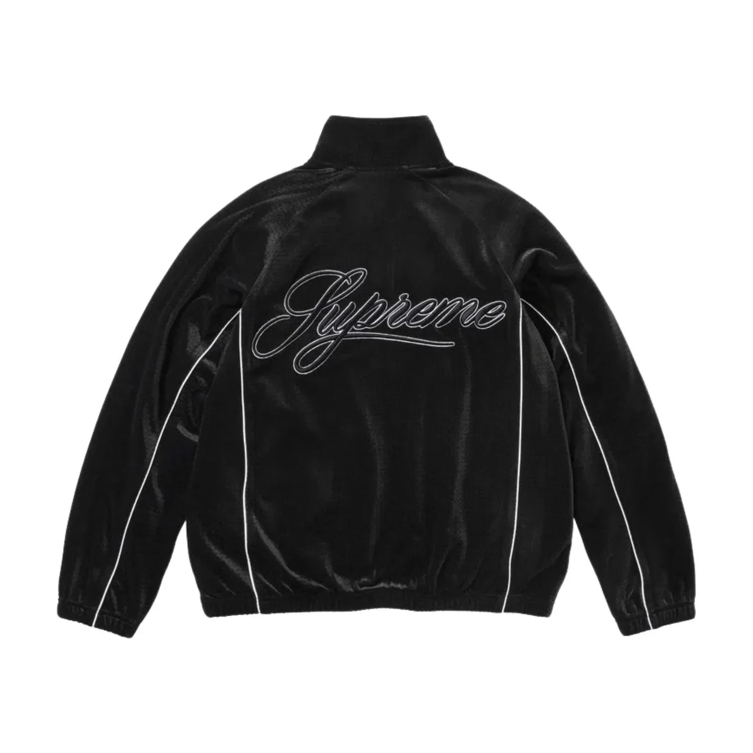 Спортивная куртка Supreme SS26 из велюровой сетки, черная, SUP-SS26-121-BLK — фото 3