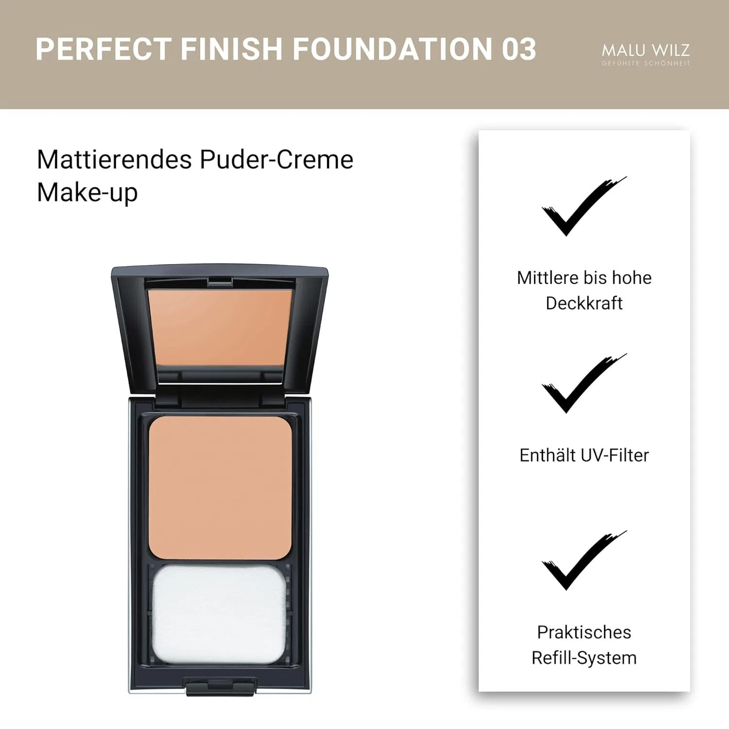 Тональная основа «Perfect Finish Foundation» от Malu Wilz Malu Wilz, Cashmere — фото 3