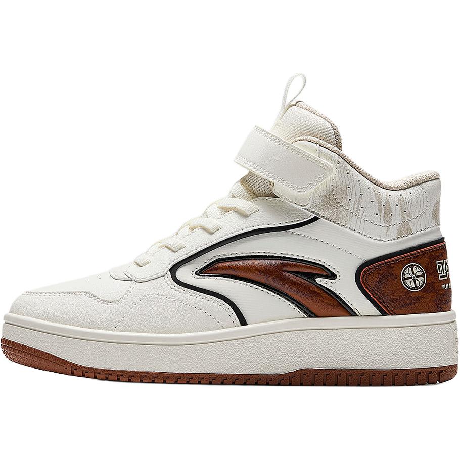 

Нескользящие износостойкие высокие детские кроссовки для скейтбординга для подростков Antakids, слоновая кость/белый/коричневый