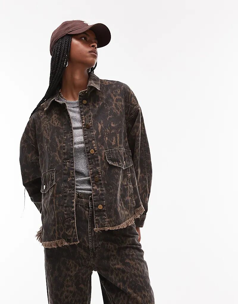 

Джинсовая куртка Hettie с леопардовым принтом AllSaints