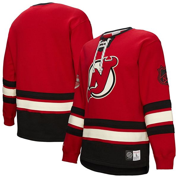 

Мужской красный свитер с завязками new jersey devils heritage Mitchell & Ness
