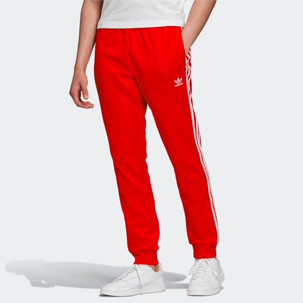 Спортивные штаны adidas originals SST TP P logo Bundle Feet Athleisure Casual Sports Pants Red, красный — фото 3