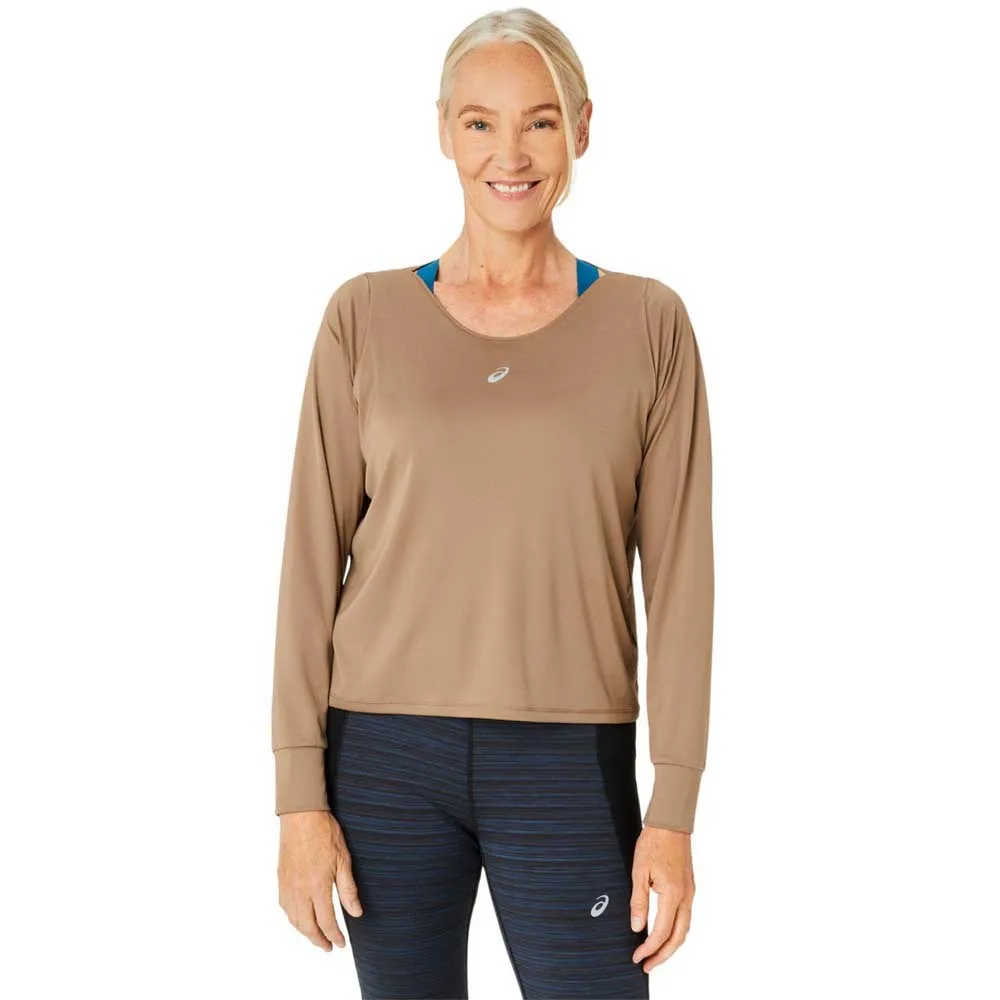 

Футболка Asics Nagino Run long sleeve, коричневый