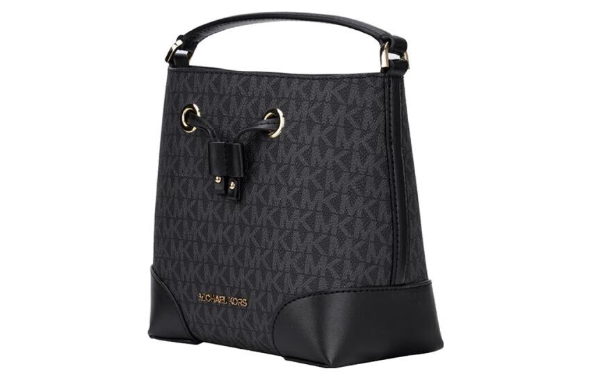 

Сумка-ведро из полиуретана Mercer Canvas на плечо через тело маленького размера для женщин черная MICHAEL KORS