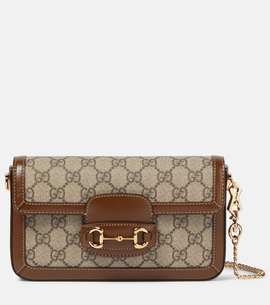 

Холщовый клатч Horsebit 1955 GG Gucci, коричневый