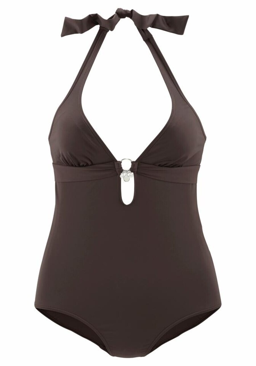 

Купальник с халтернеем s.Oliver Triangle Swimsuit, коричневый