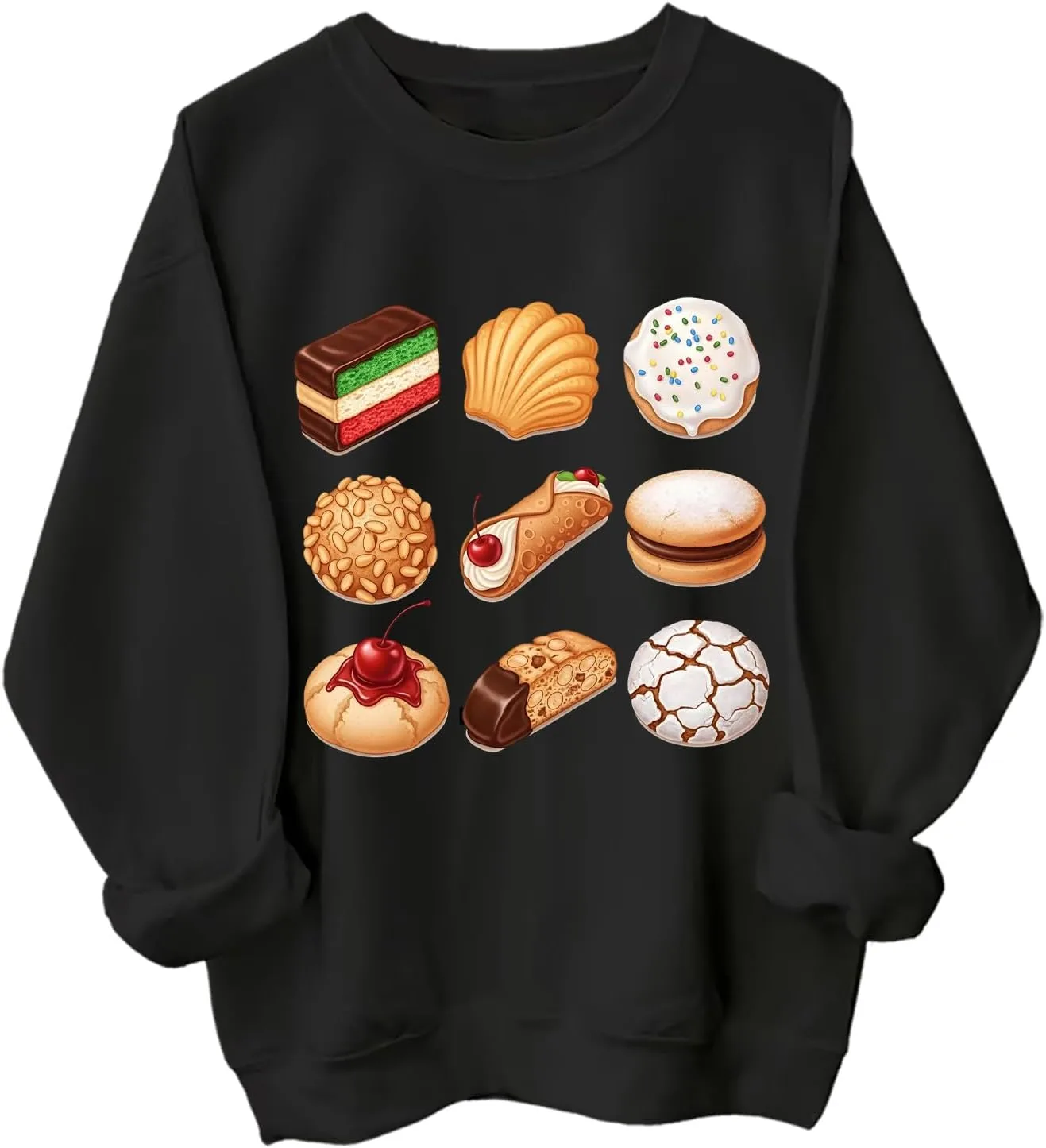 

Свитшут с принтом итальянского рождественского печенья Yuisi Doxn