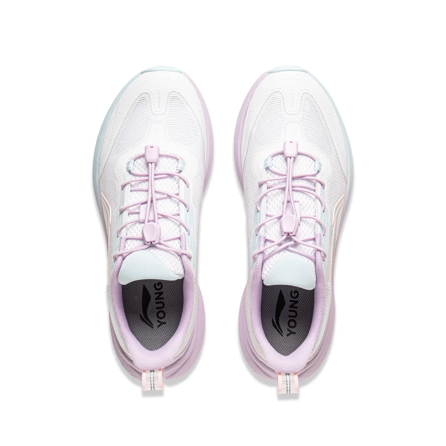 YOUNG Детские кроссовки Li-Ning YOUNG Mesh Breathable Low top белый/фиолетовый — фото 4