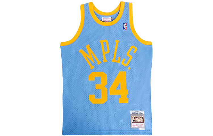 

Майка баскетбольная Mitchell & Ness 2001/02 Shaquille O'Neal Los Angeles Lakers Authentic Player Jersey Mitchell Ness, небесно-голубая