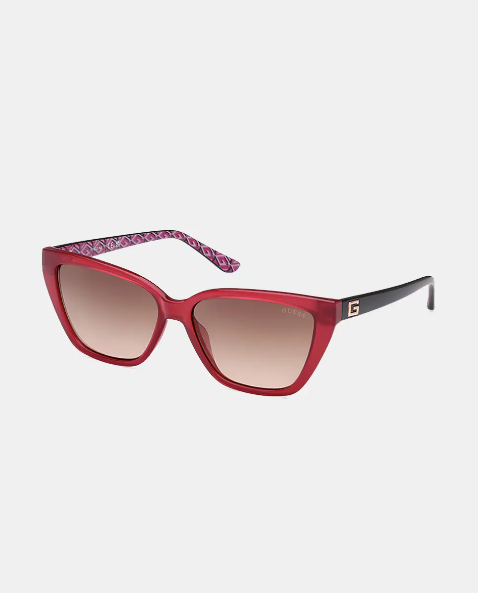 

Бордовые женские солнцезащитные очки «кошачий глаз» Guess, бордовый