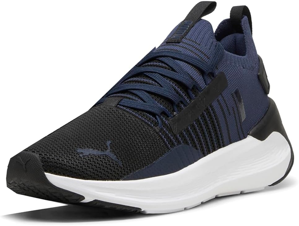 Мужские беговые кроссовки Puma Softride Symmetry Fuzion, черный/синий/темно-синий — фото 2