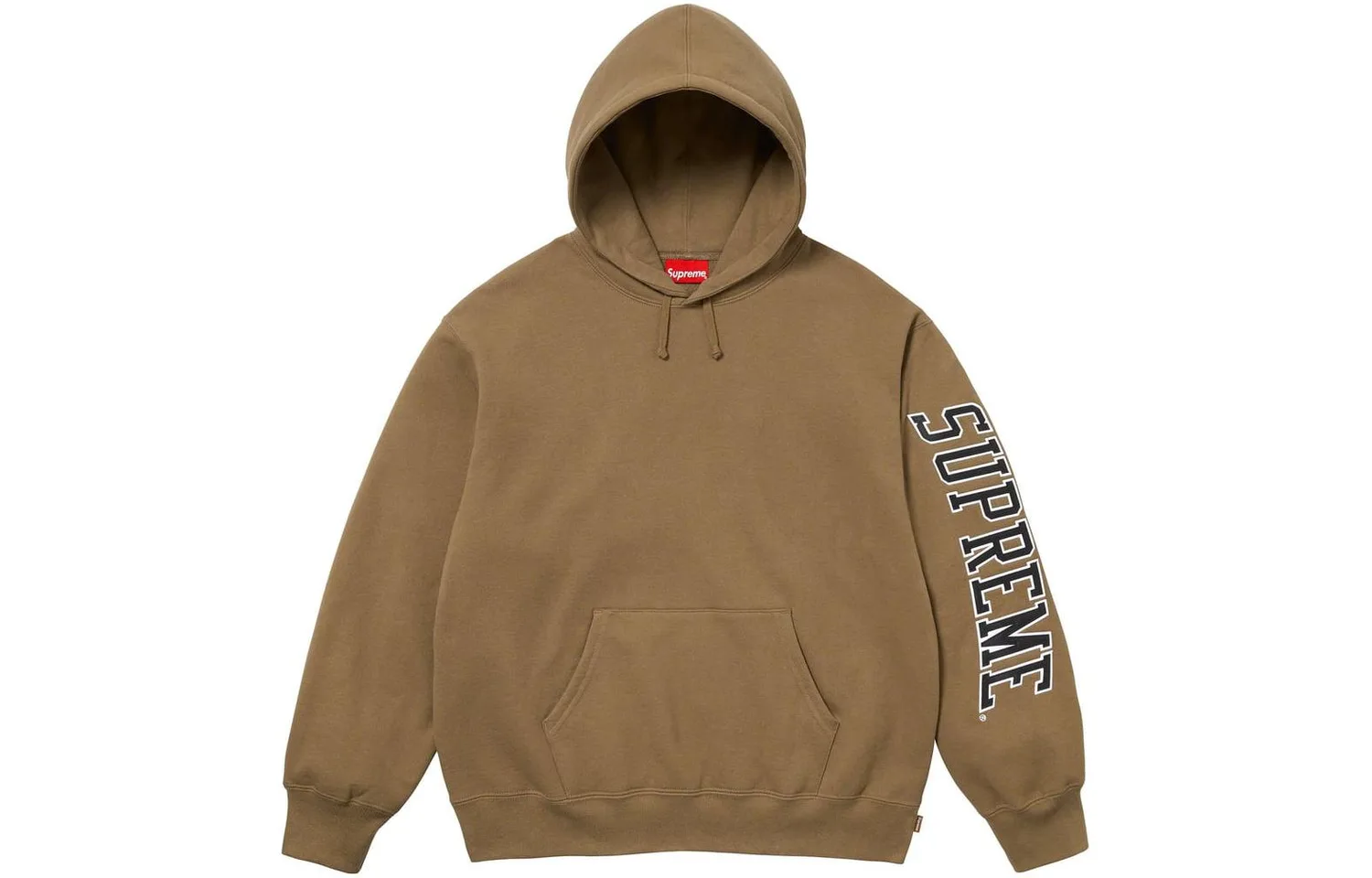 Толстовка с капюшоном Sleeve Arc Supreme, темный-хаки/темный-хаки