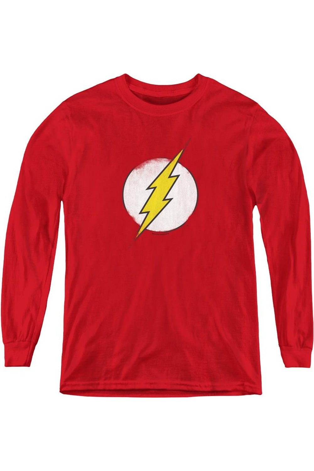 

Футболка с длинным рукавом для подростков DC Comics Flash с логотипом Rough Flash Gildan, красный
