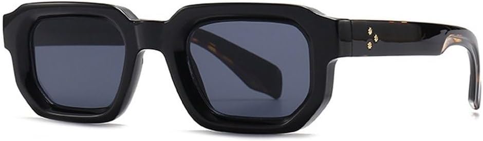 

Модные квадратные солнцезащитные очки с заклепками для женщин, солнцезащитные очки UV400 в стиле ретро с градиентом, солнцезащитные очки для мужчин в стиле панк SKFGNX, Black Leopard Grey