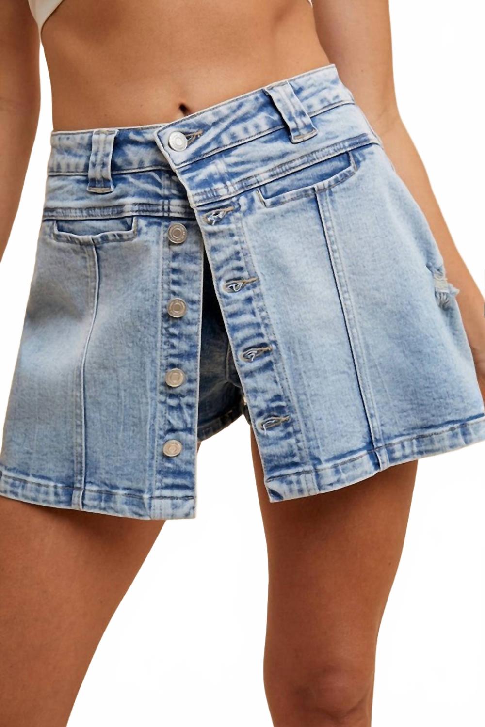 

Короткая юбка-шорты Katelyn в джинсовой ткани AnnieWear, Denim