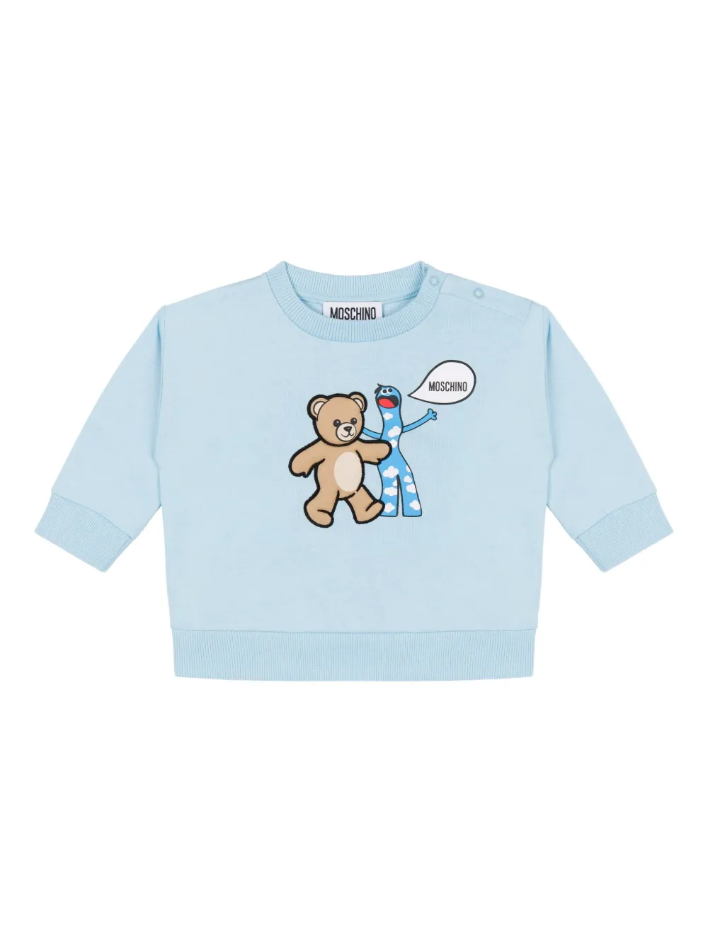 

Толстовка с принтом Moschino Kids, синий