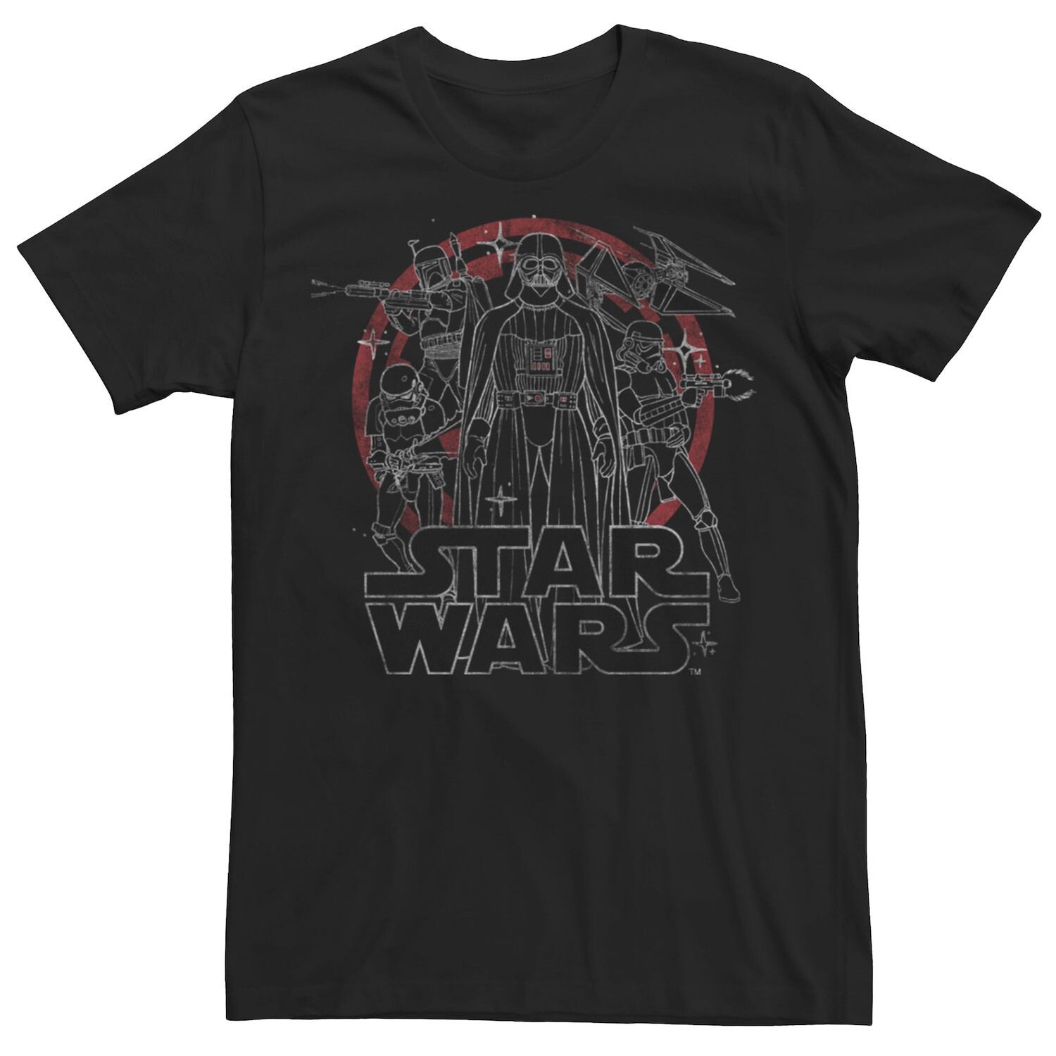 

Мужская футболка с коллажем Villain Line Art Star Wars