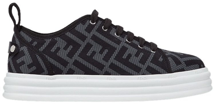 Кроссовки Fendi Wmns FF Motif Rise Fabric Platform 'Charcoal', черный