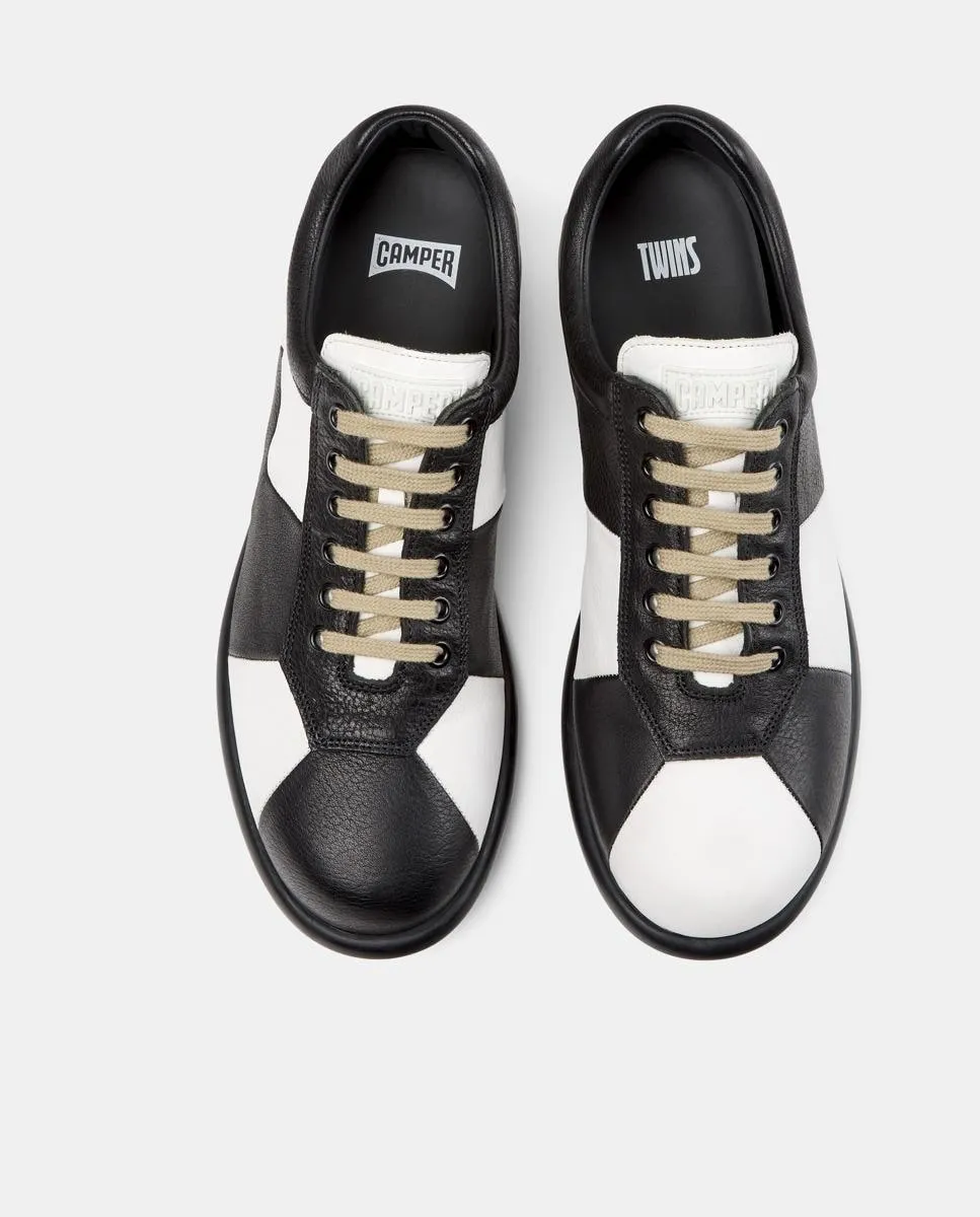 Женские кожаные кроссовки Pelotas Ariel Hella Twins со шнурками Camper, черный — фото 3