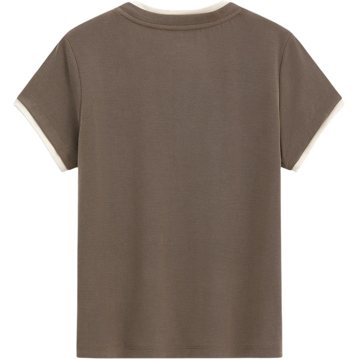 Футболка женская v-neck mock two piece GAP, Umber — фото 3
