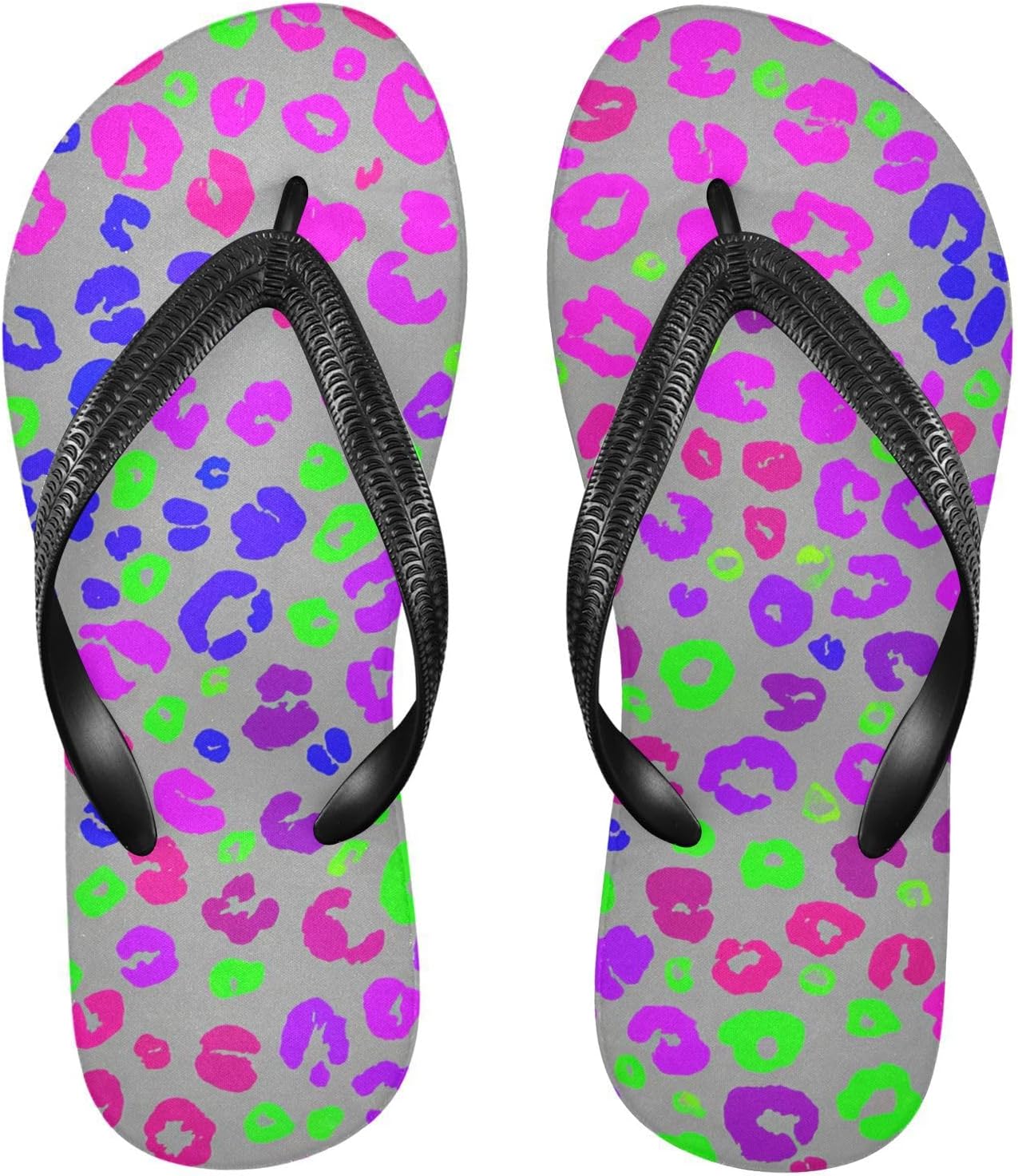 

Яркие сланцы с леопардовым принтом для пляжа, лета и отдыха, для женщин и мужчин Kfbe, Colorful