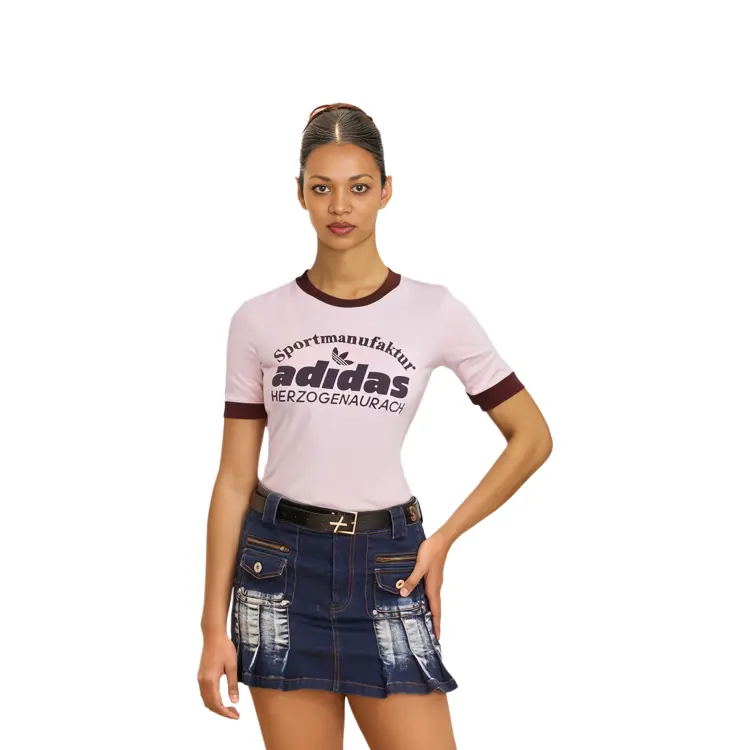 Adidas Originals Женская футболка, цвет Clear Pink — фото 4