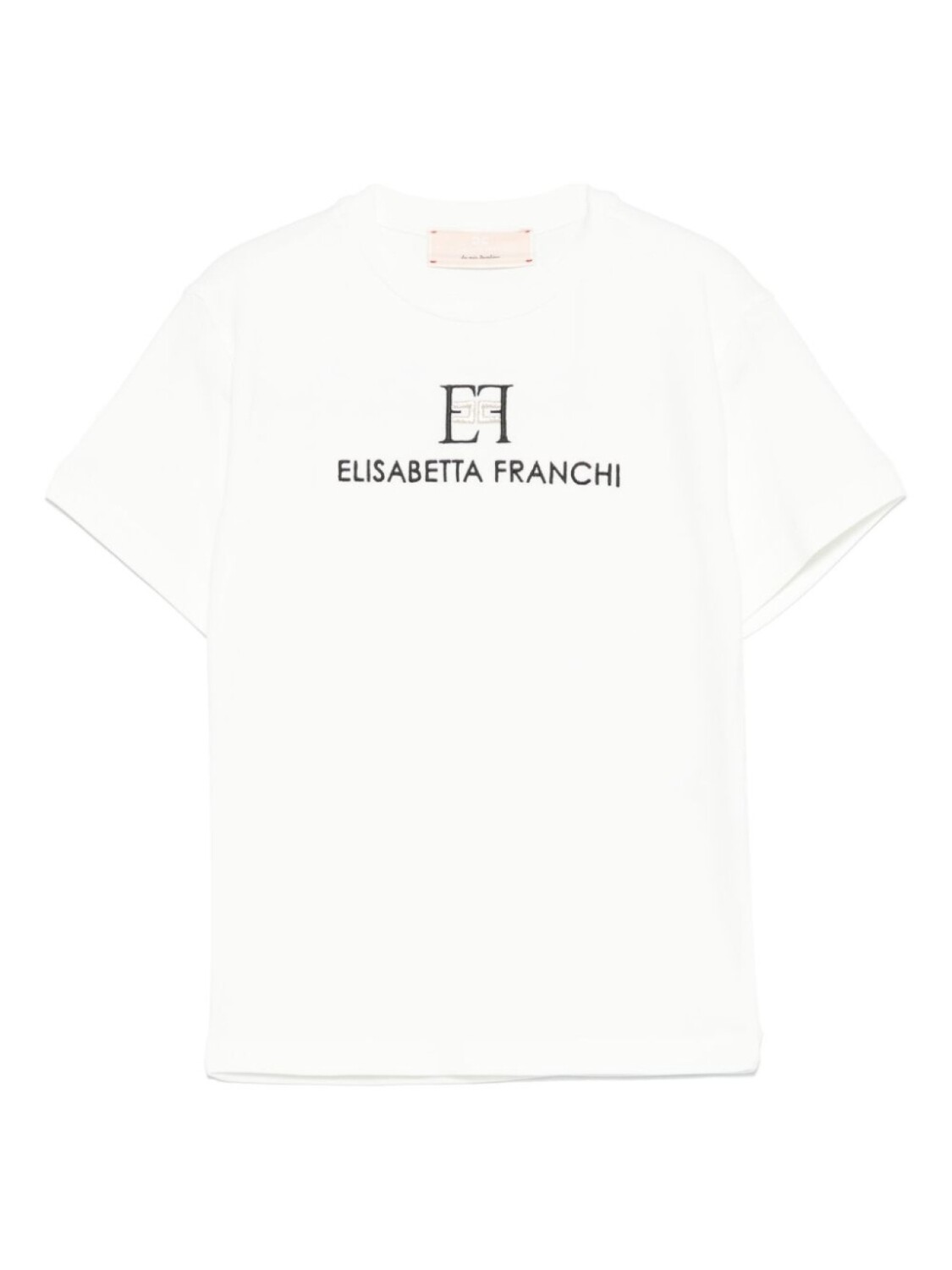 

Elisabetta Franchi La Mia Bambina футболка с вышитым логотипом, нейтральный цвет