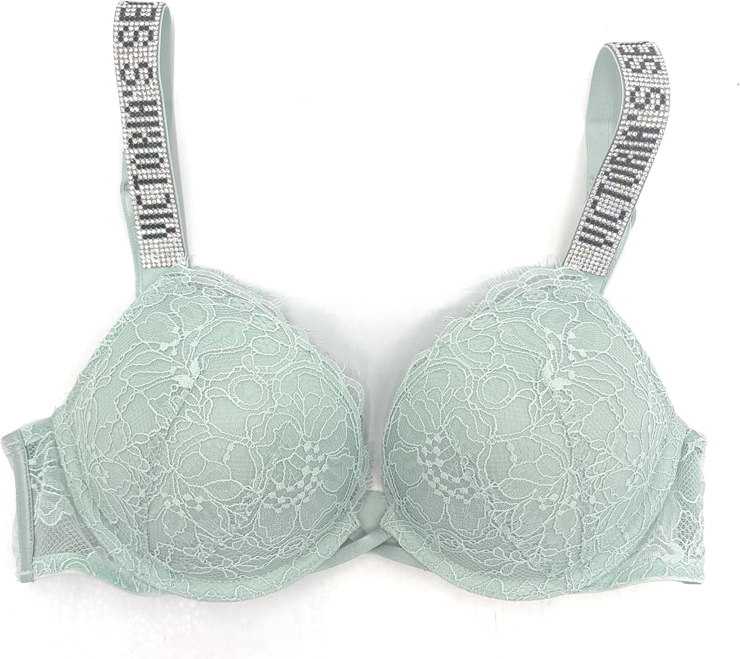 

Бюстгальтер Very Sexy Bombshell от Victoria's Secret с эффектом увеличения на 2 чашки, Mint Blue/Bling Vs