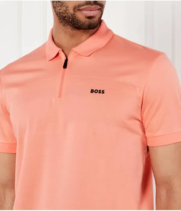 Поло Филикс regular fit Boss Green, оранжевый — фото 4
