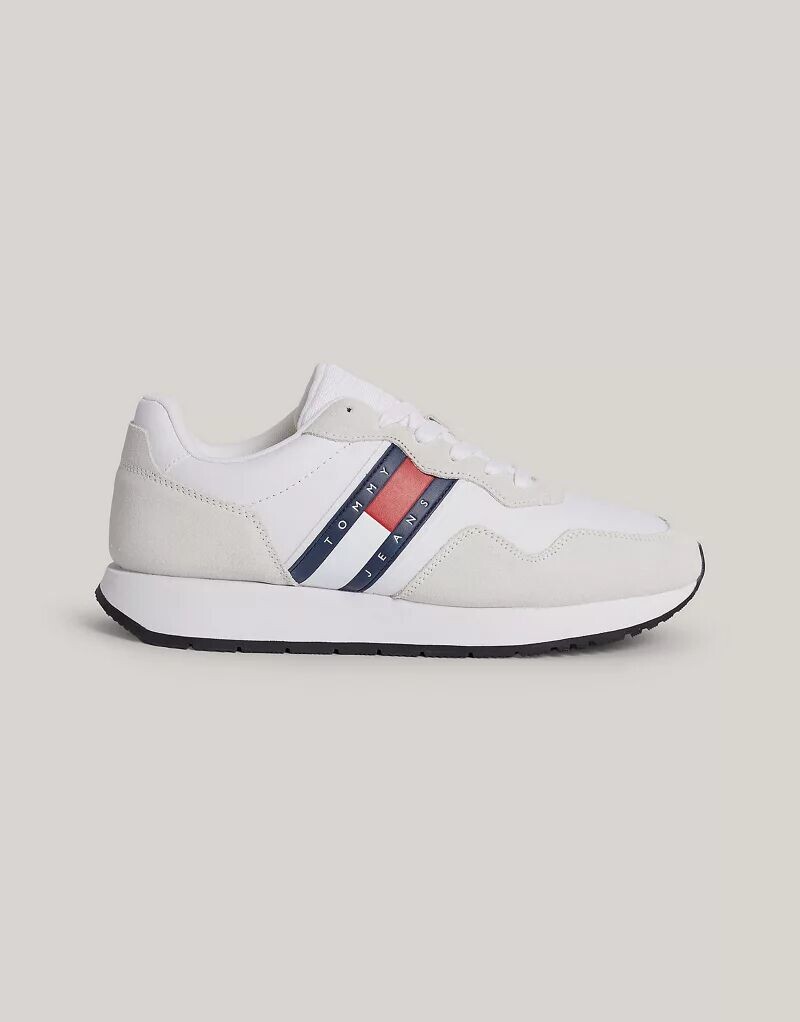 

Бело-бежевые кроссовки Tommy Jeans Mid, Бежевый, Бело-бежевые кроссовки Tommy Jeans Mid