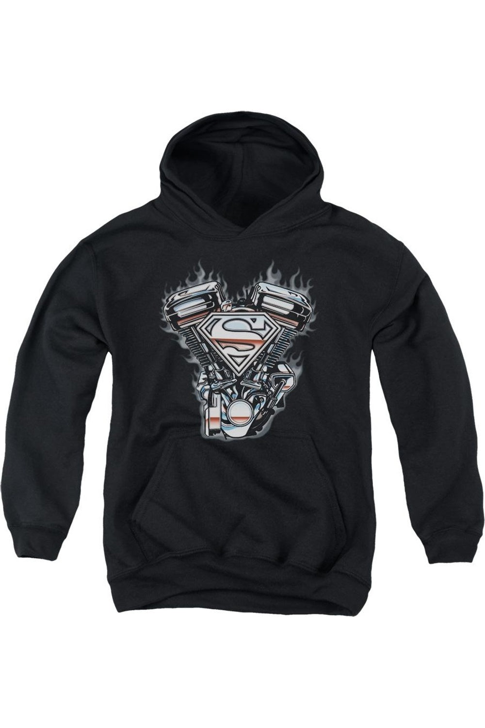 

Толстовка с капюшоном Superman V Twin Logo для детей Gildan, черный