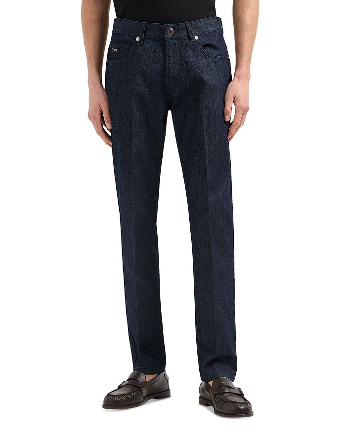 

Джинсы Regular Fit из легкого денима синего цвета Emporio Armani, синий