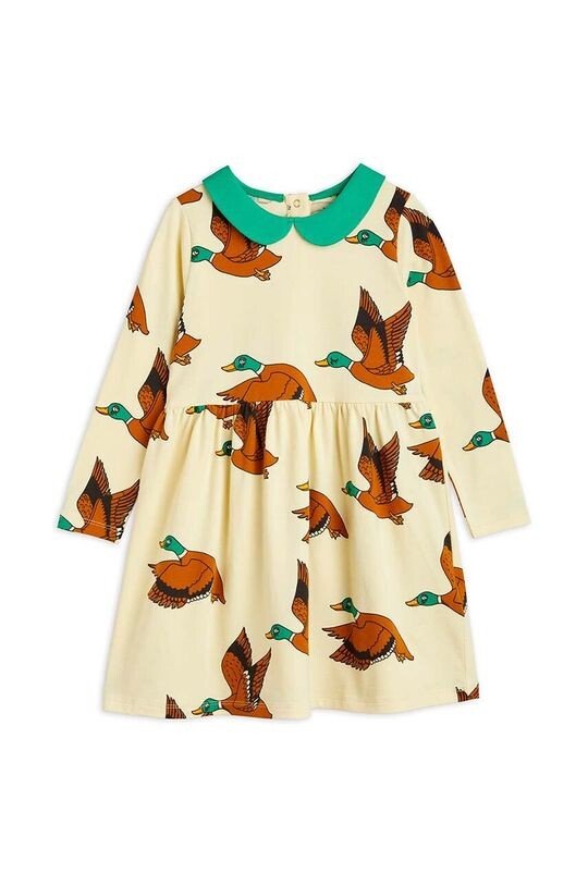 

Детское платье «Утки» Mini Rodini, желтый