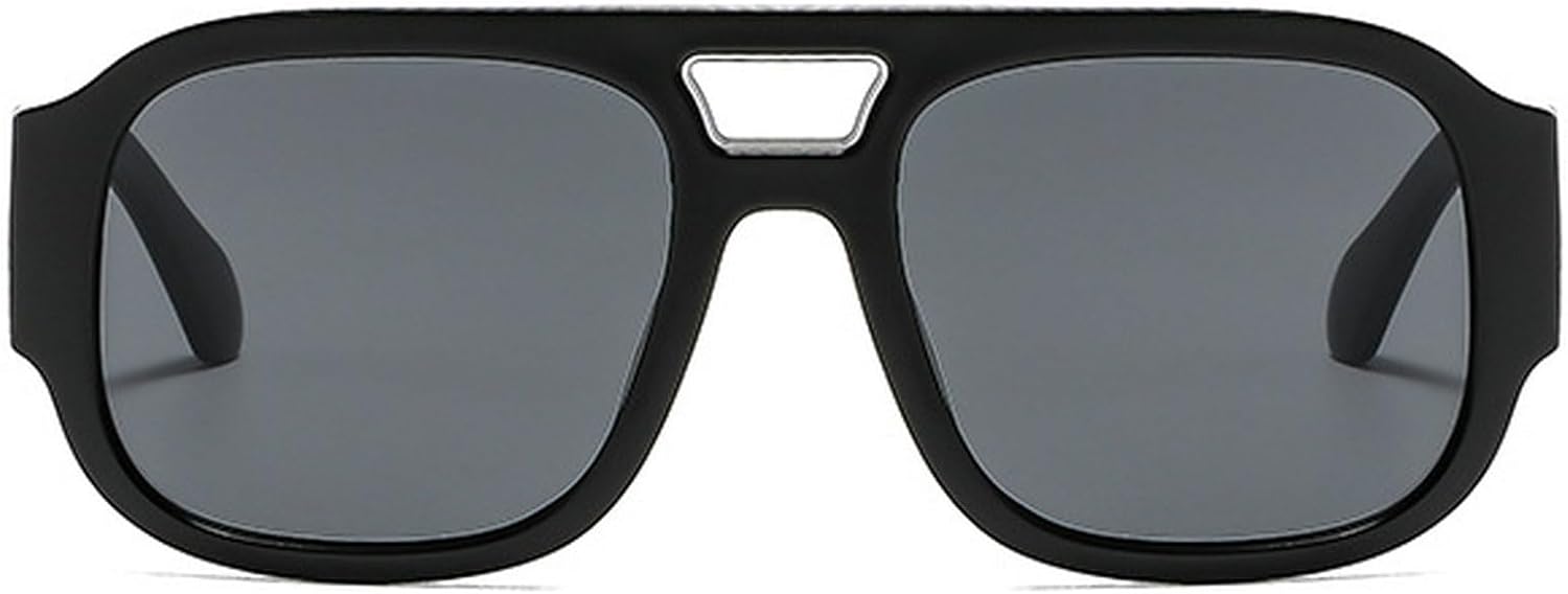 

Большие квадратные солнцезащитные очки для женщин в стиле ретро, ​​черные с коричневыми линзами, винтажные дизайнерские очки 70-х годов, мужские солнцезащитные очки-пилот mincl, Black