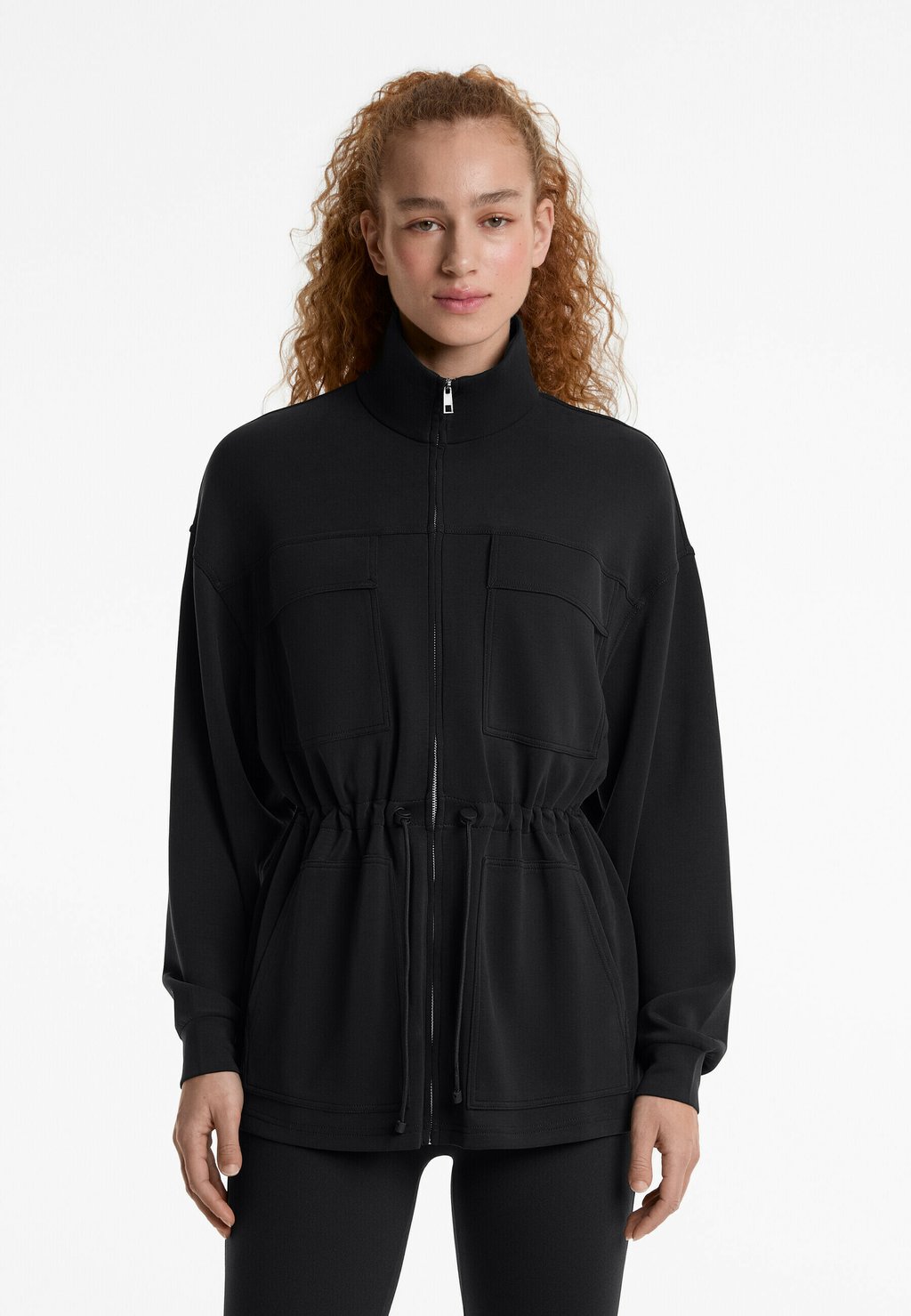 

Толстовка на молнии LONG SOFT TOUCH WITH POCKETS OYSHO, черный