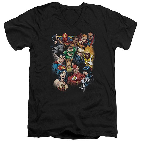 

Футболка v-neck adult justice league of america the leagues all here Licensed Character