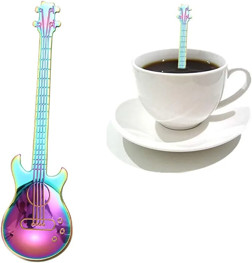 Ложка для кофе и чая Edelstahl Gitarrenform, 7 цветов — фото 4