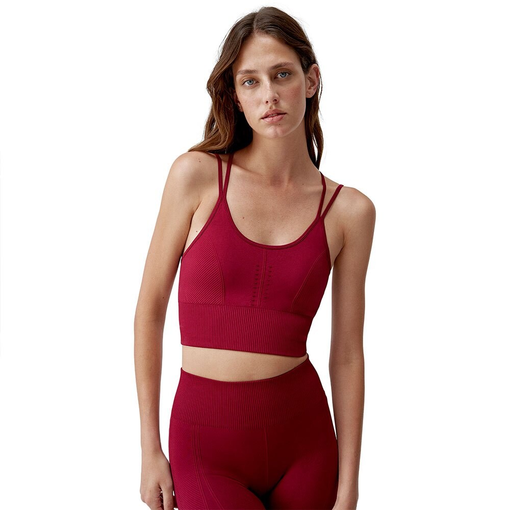 

Спортивный топ Born Living Yoga India Medium Support Seamless, красный