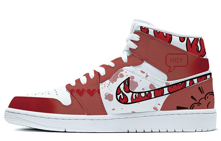 

Баскетбольные кроссовки Air 1 Vintage Men Mid Top Red And White Jordan