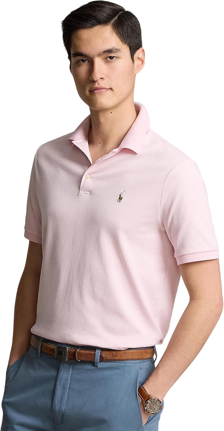 

POLO RALPH LAUREN Мужская классическая поло из мягкого хлопка, Hint Of Pink, Розовый, POLO RALPH LAUREN Мужская классическая поло из мягкого хлопка, Hint Of Pink