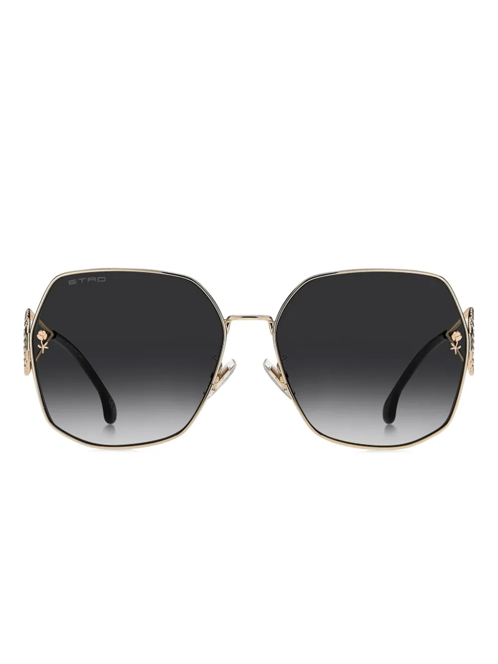 

Геометрические украшенные солнцезащитные очки ETRO, золотой